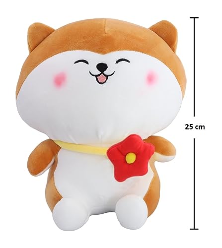 Babique Cat Flower Plush Soft Toy Cute Kids Animal Home Decor Boys/Girls (25 cm)
