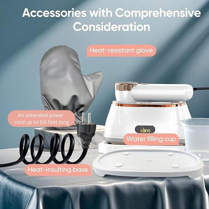 Iron for clothes, Steamer for Clothes & Iron 2in1,Steam Iron for Travel Ironing foldable steamer cloth dryer,portable handheld garment drying,1200W Travel Steam Iron,5 Modes LCD,180ml for 20 Min Steam