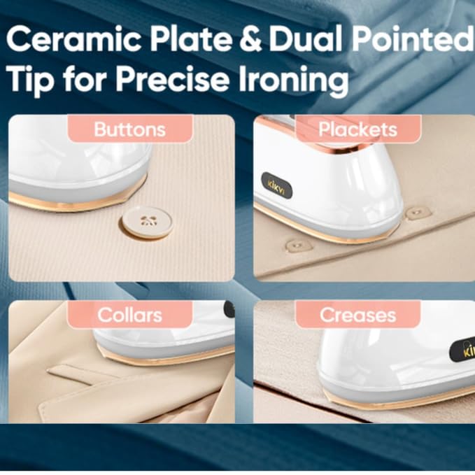 Iron for clothes, Steamer for Clothes & Iron 2in1,Steam Iron for Travel Ironing foldable steamer cloth dryer,portable handheld garment drying,1200W Travel Steam Iron,5 Modes LCD,180ml for 20 Min Steam