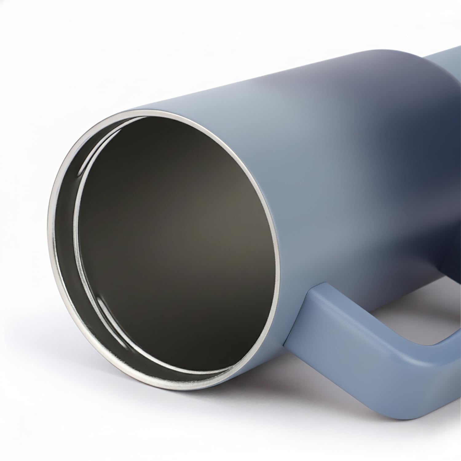 House of Quirk 1200ML Stainless Steel Tumbler with Handle & Lid, 2 Straws – Large Travel Mug Water Cup for Gym, Office & Outdoor Use (Misty Rose)