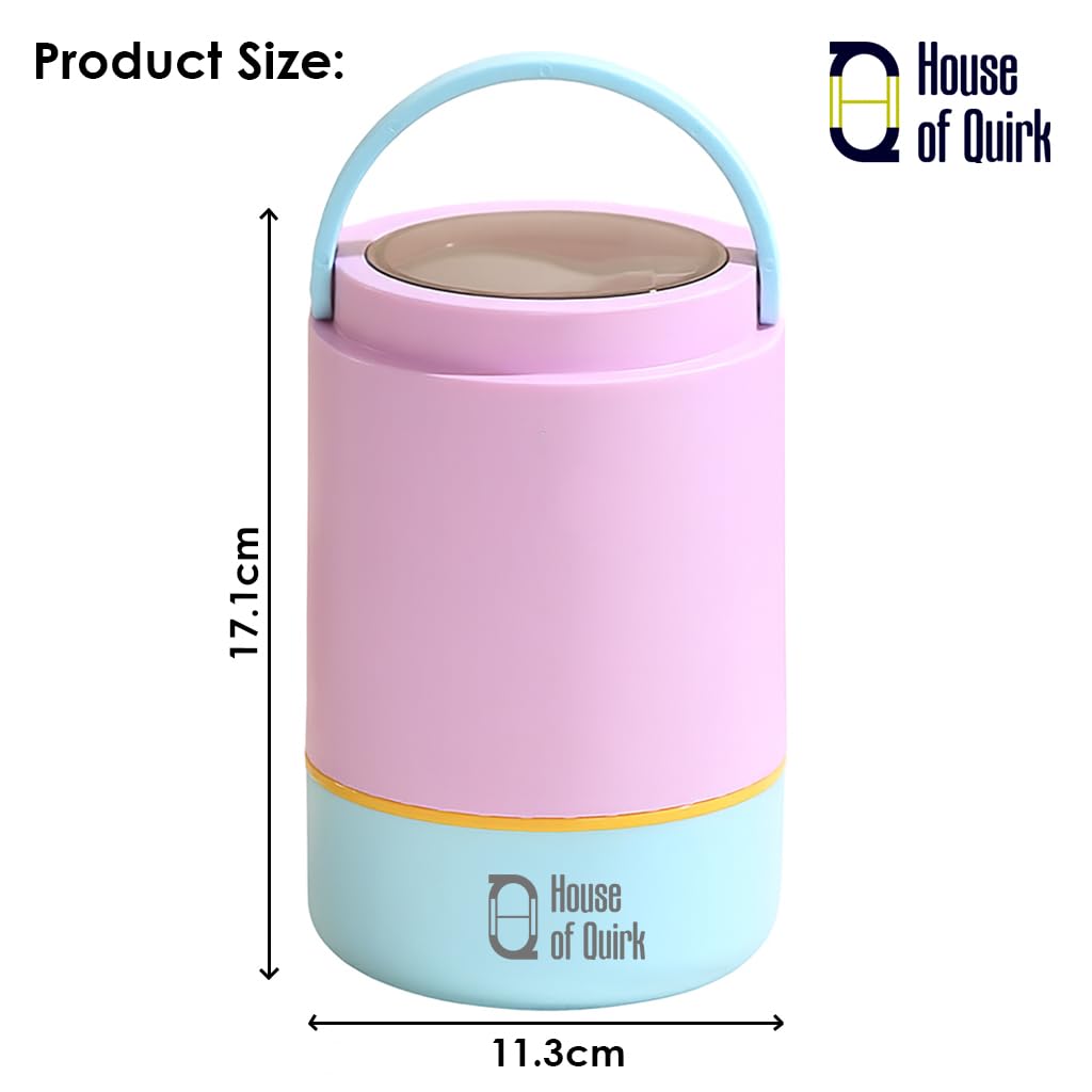 House of Quirk 304 Stainless Steel Lunch Box - 900ml Three-Layer Portable Bento Box with Lid for Office Workers & Students (Green/Yellow)