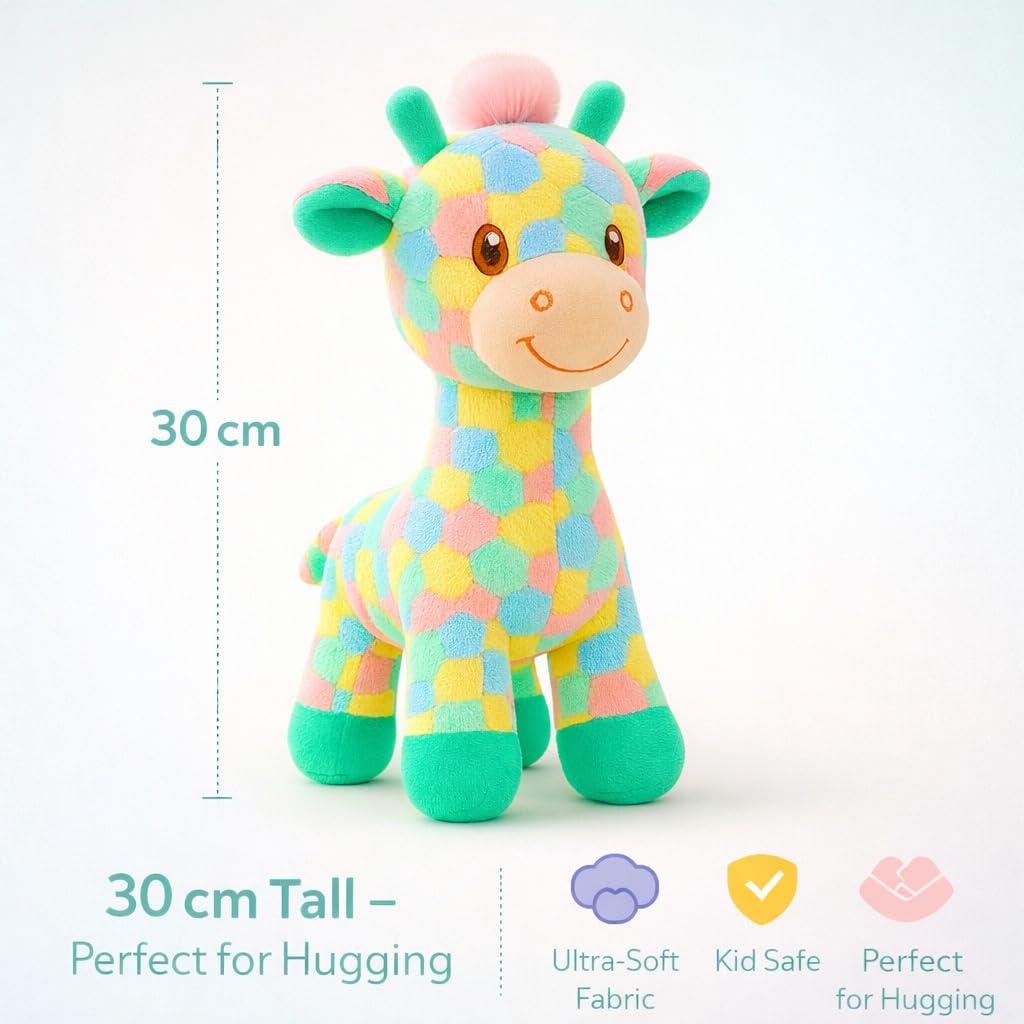 Babique Cat Flower Plush Soft Toy Cute Kids Animal Home Decor Boys/Girls (25 cm)