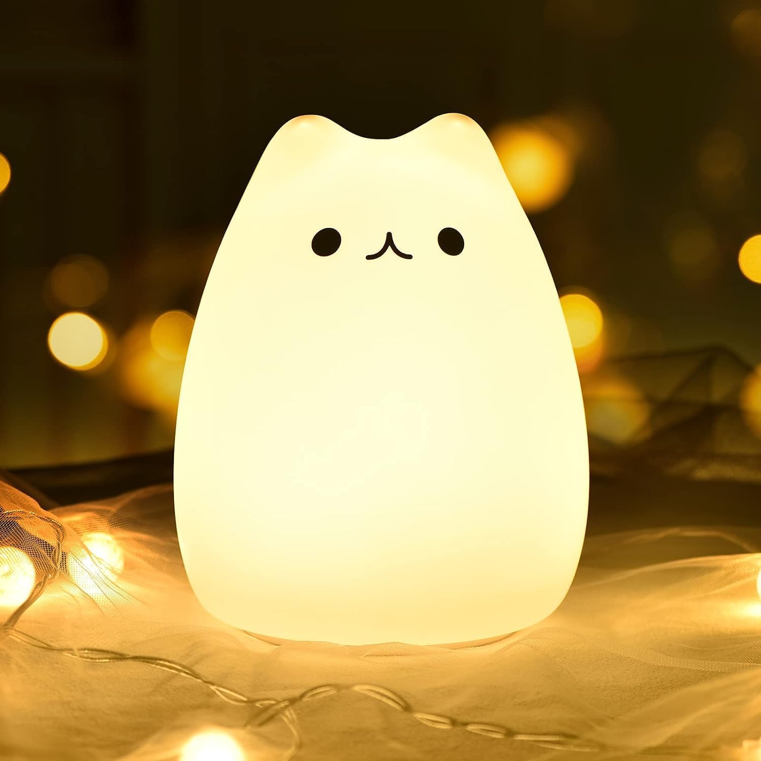 Desidiya® Lying Panda Night Light - Soft Silicone Color-Changing LED Touch Lamp with Timer for Bedroom & Office