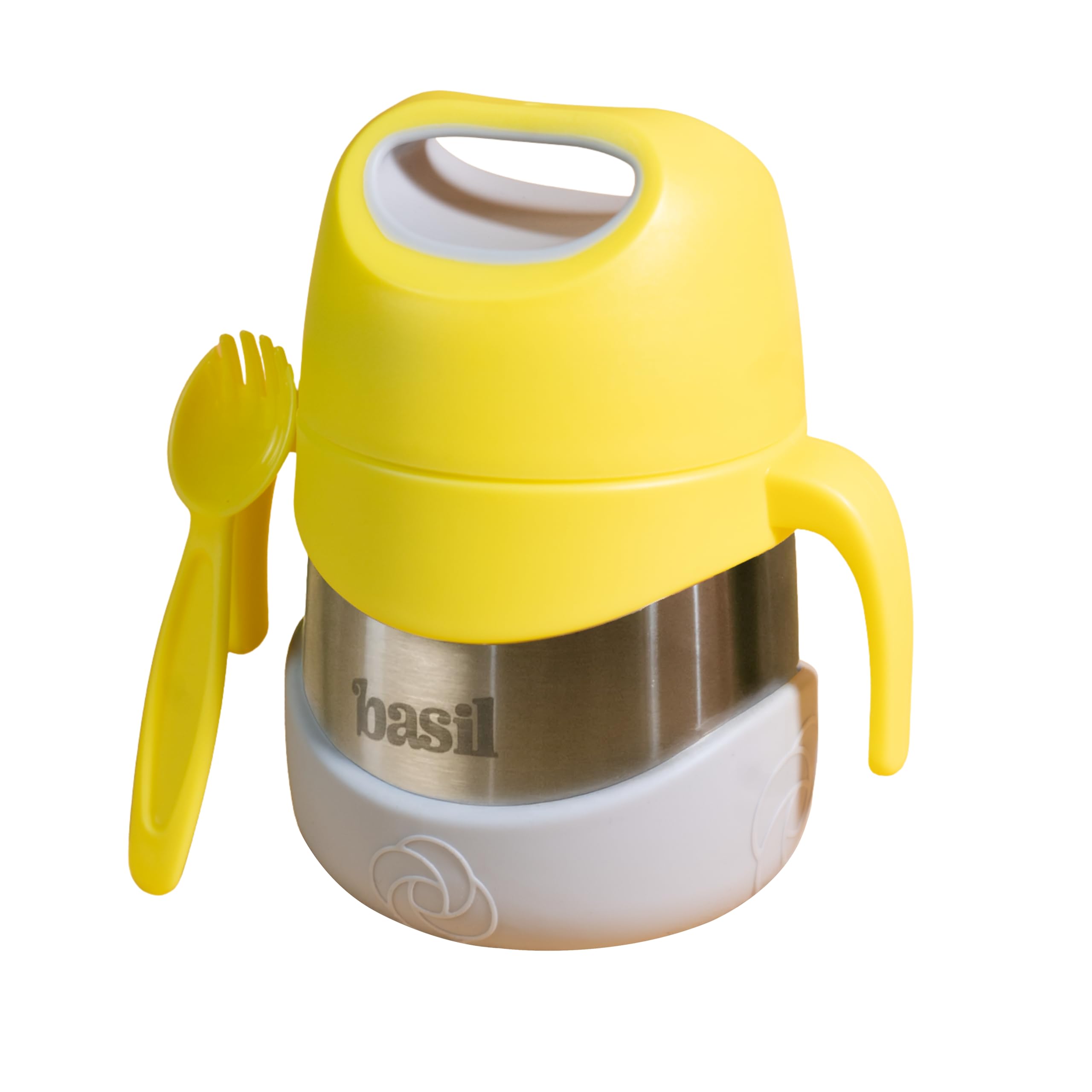Basil ThermoTot Kids Insulated Food Jar 320ml | 304 Stainless Steel | BPA-Free | Double Wall Vacuum Lunch Box with Handle & Spork | Hot Cold Storage for School Travel Picnics - Grape