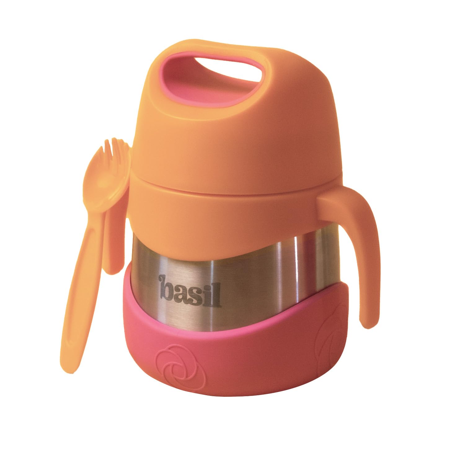 Basil ThermoTot Kids Insulated Food Jar 320ml | 304 Stainless Steel | BPA-Free | Double Wall Vacuum Lunch Box with Handle & Spork | Hot Cold Storage for School Travel Picnics - Grape