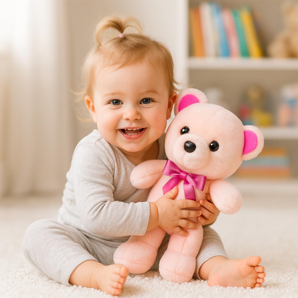 Babique Cat Flower Plush Soft Toy Cute Kids Animal Home Decor Boys/Girls (25 cm)