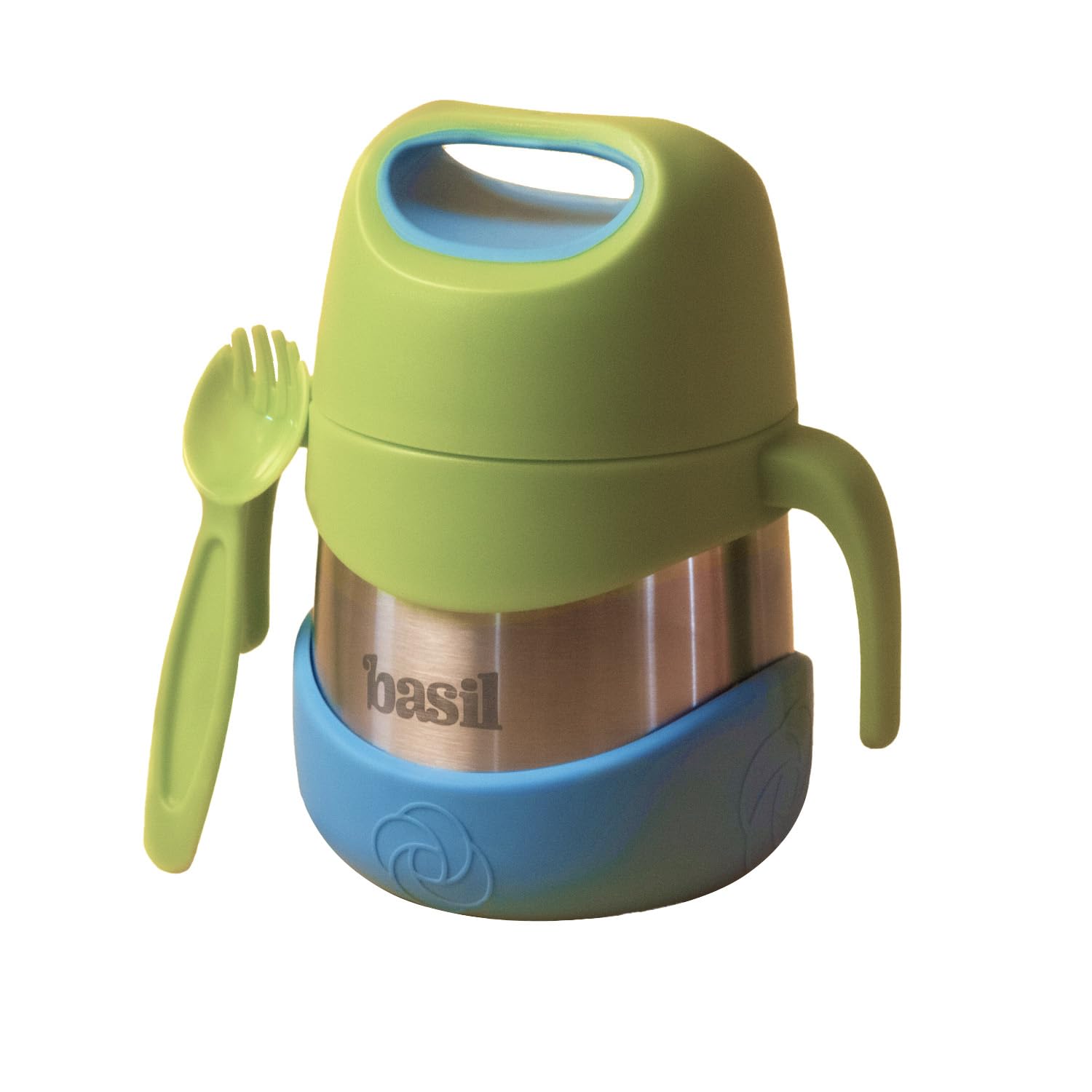 Basil ThermoTot Kids Insulated Food Jar 320ml | 304 Stainless Steel | BPA-Free | Double Wall Vacuum Lunch Box with Handle & Spork | Hot Cold Storage for School Travel Picnics - Grape