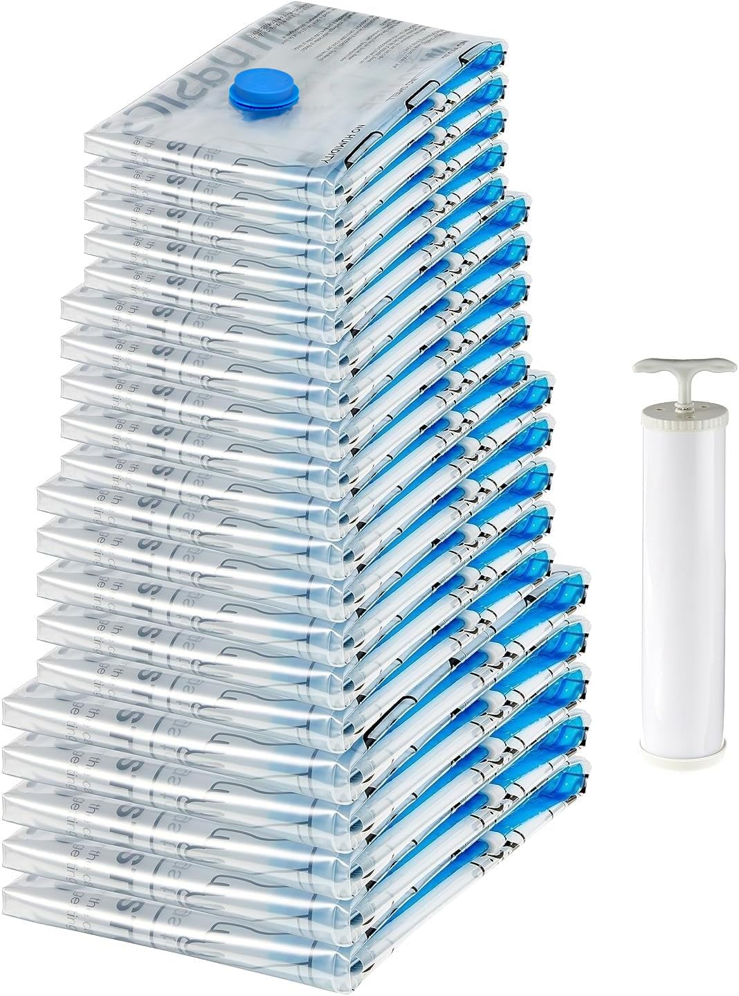 amazon basics Vacuum Compression Storage Bags with Hand Pump - Medium, 5-Pack