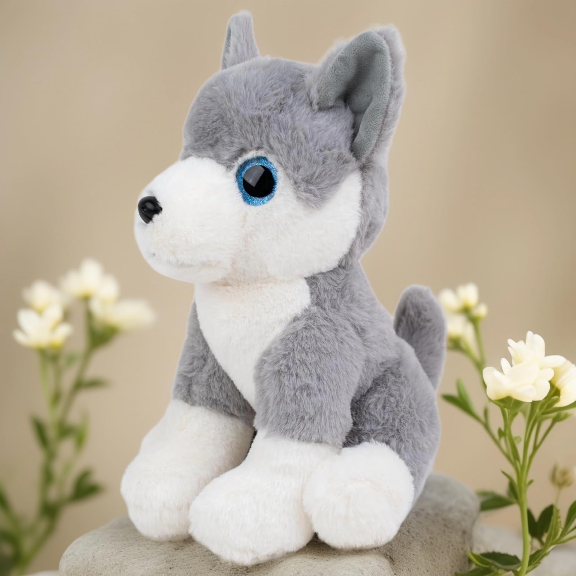 Babique Cat Flower Plush Soft Toy Cute Kids Animal Home Decor Boys/Girls (25 cm)