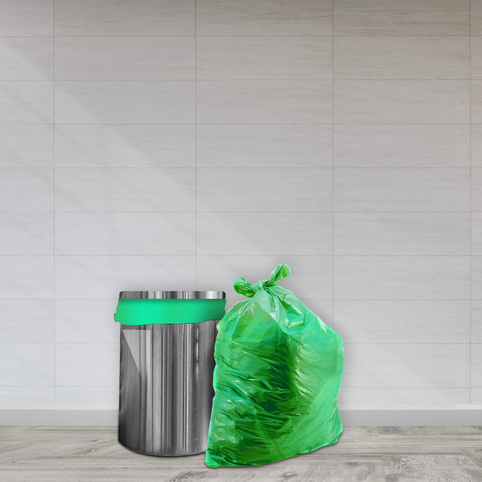 Amazon Brand - Presto! Garbage Bags | Medium | 180 Count | 30 Bags X 6 Rolls | 19 X 21 Inches | For Dry & Wet Waste | Black