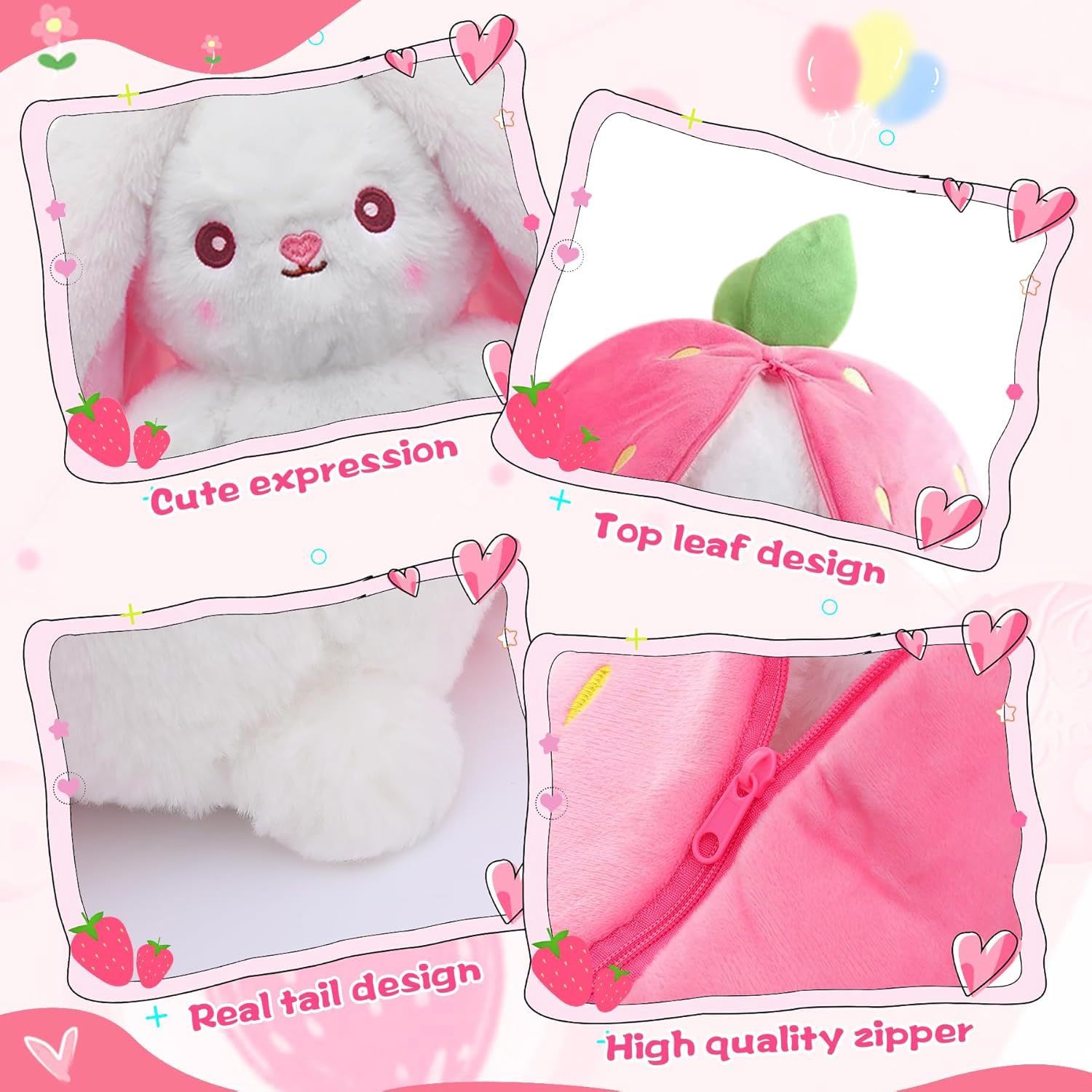 Babique Cat Flower Plush Soft Toy Cute Kids Animal Home Decor Boys/Girls (25 cm)