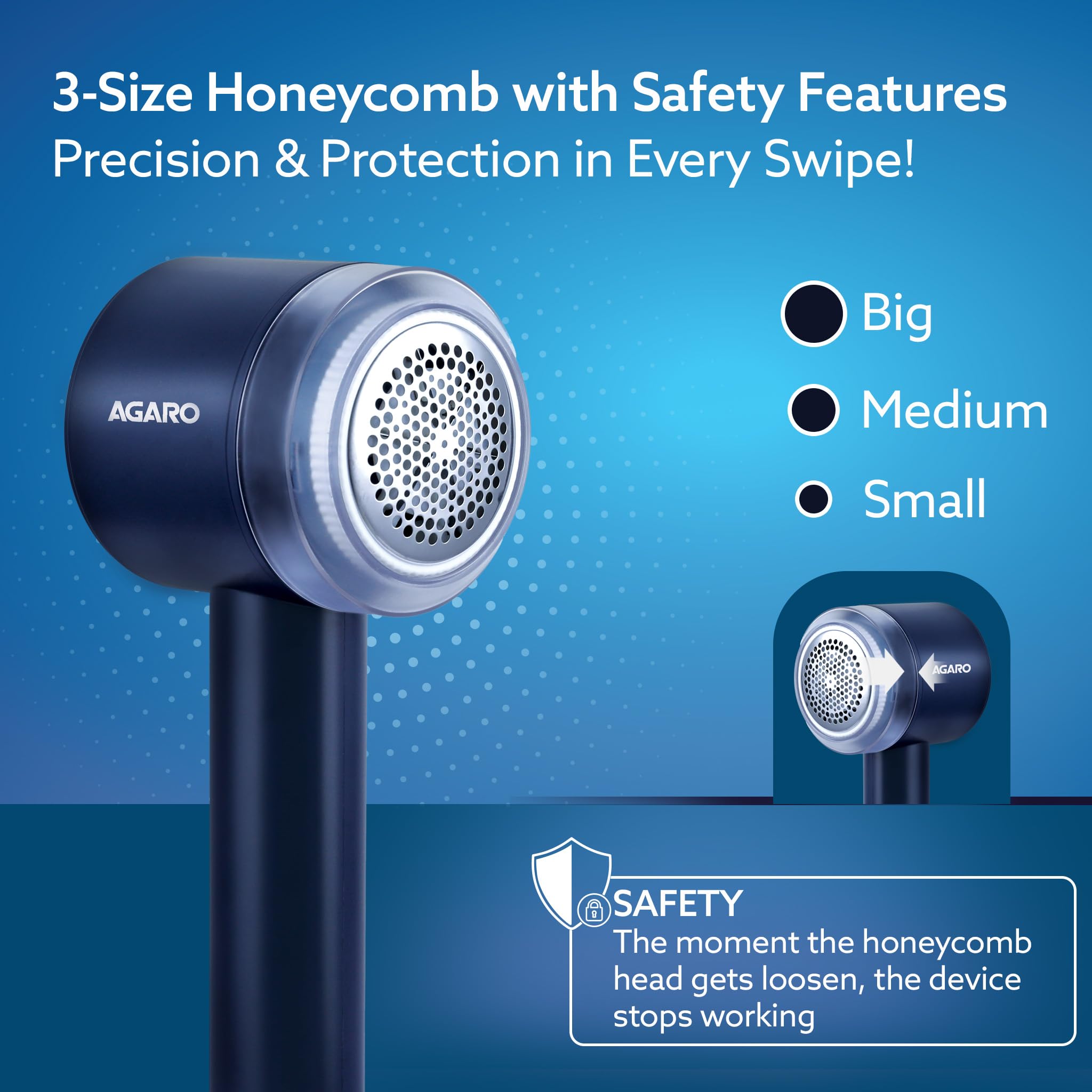 AGARO Elite Lint Remover with Cord, for Woolen Sweaters, Blankets, Jackets/Burr Remover Pill Remover from Carpets, Curtains