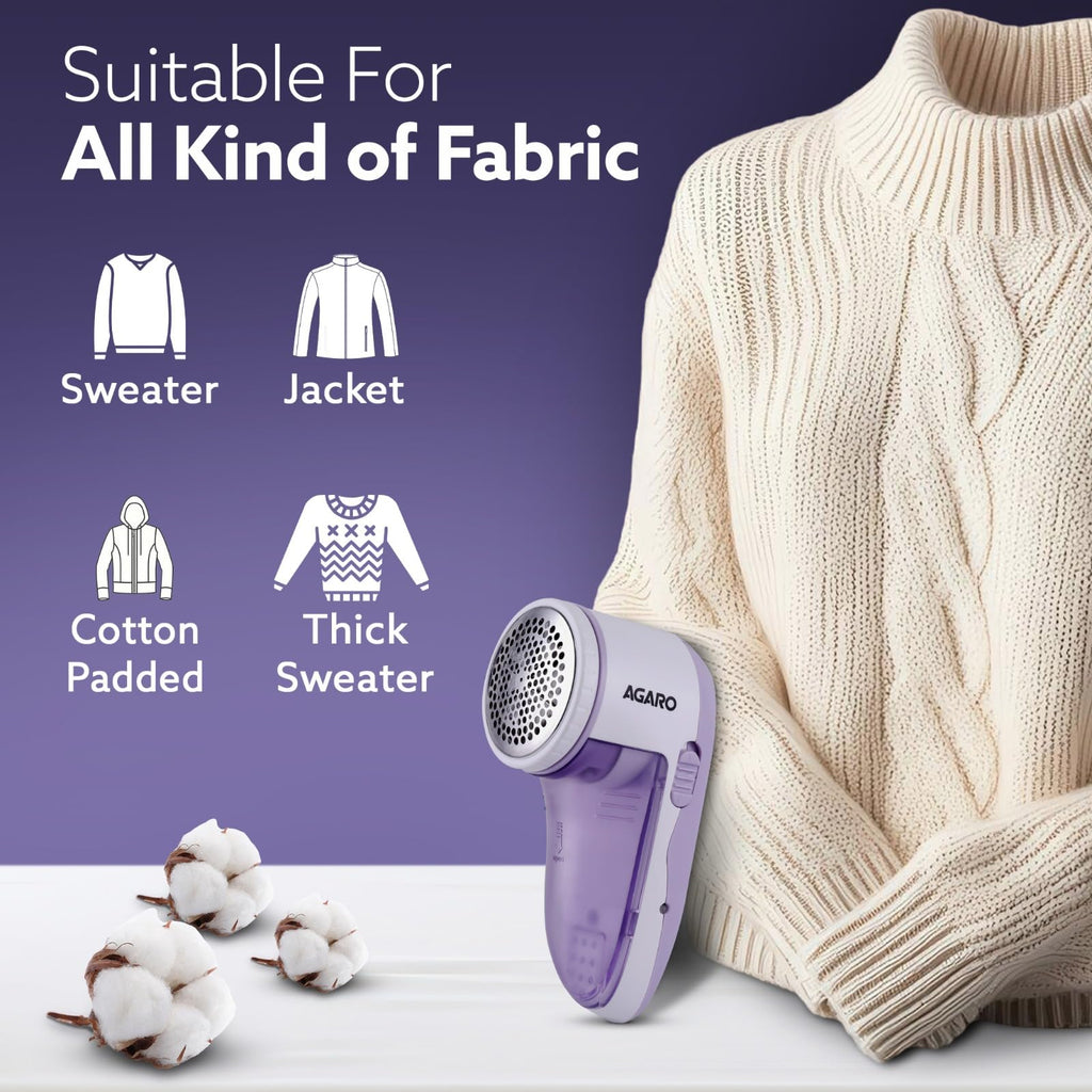 AGARO Elite Lint Remover with Cord, for Woolen Sweaters, Blankets, Jackets/Burr Remover Pill Remover from Carpets, Curtains