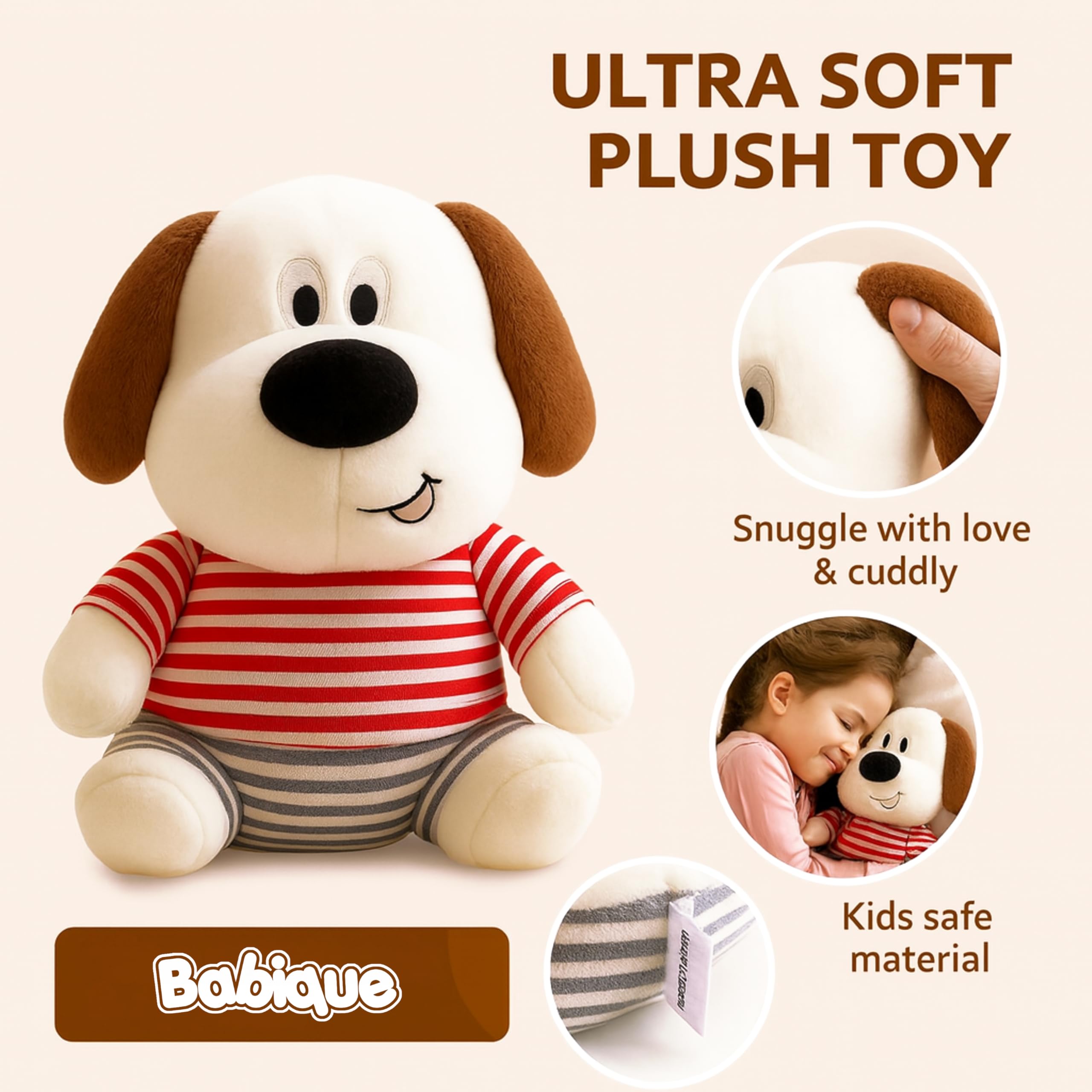 Babique Cat Flower Plush Soft Toy Cute Kids Animal Home Decor Boys/Girls (25 cm)