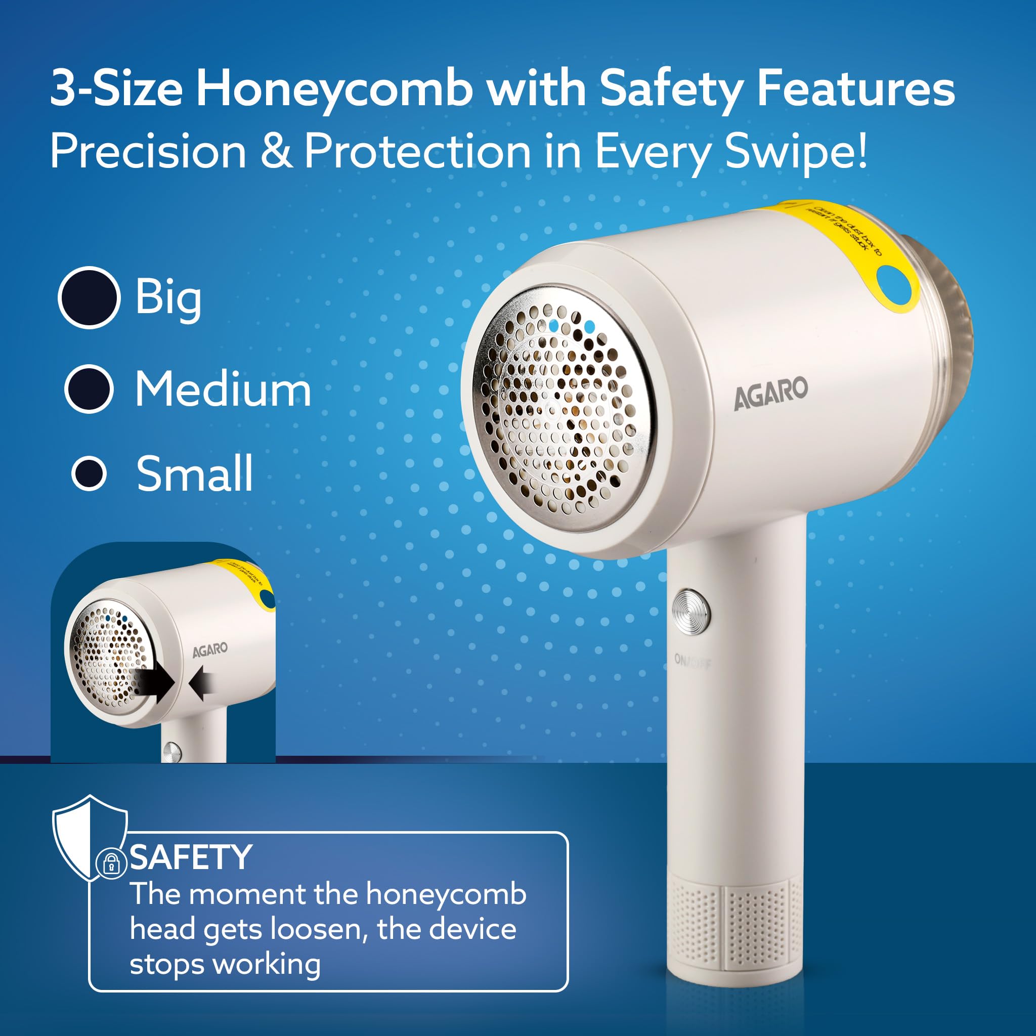 AGARO Elite Lint Remover with Cord, for Woolen Sweaters, Blankets, Jackets/Burr Remover Pill Remover from Carpets, Curtains