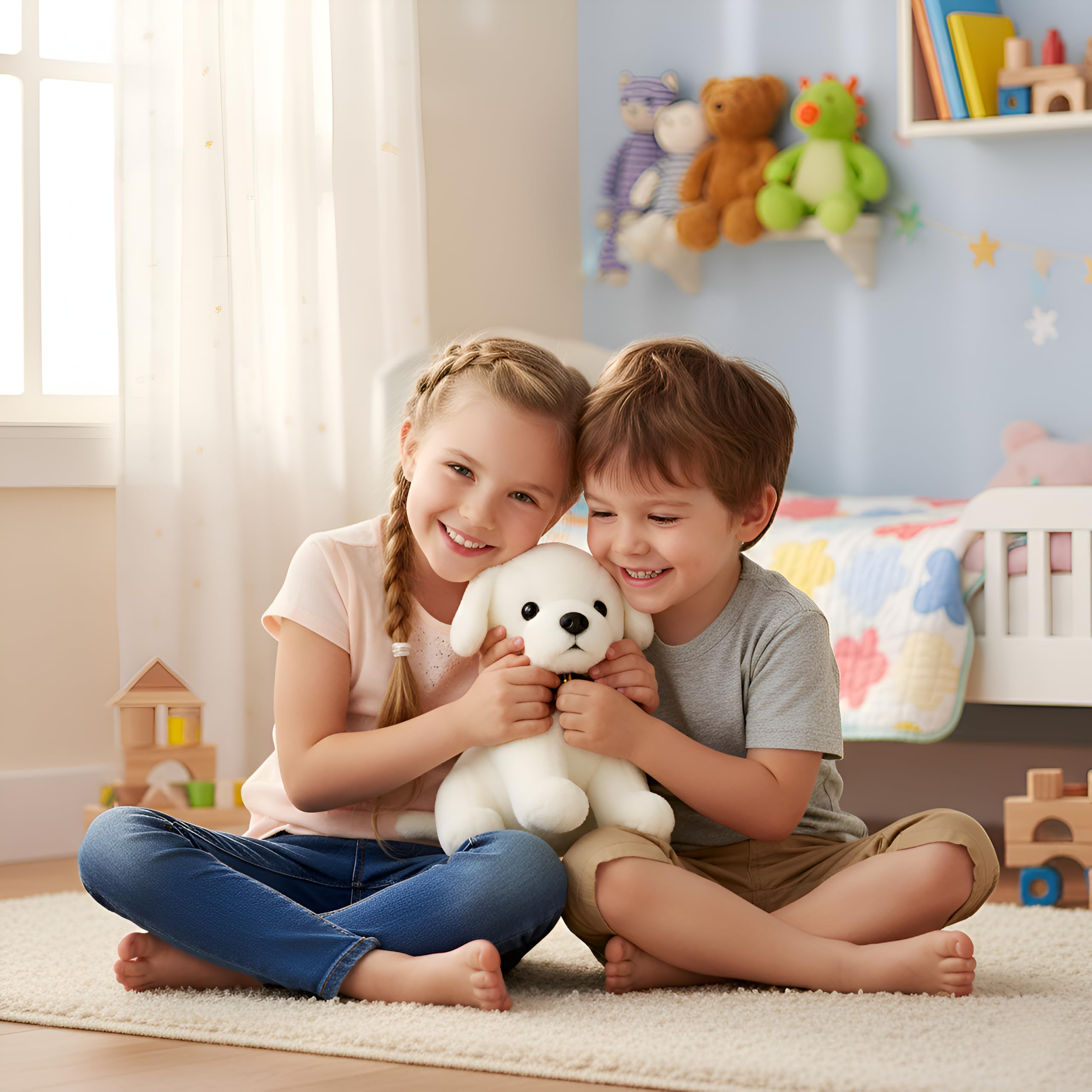 Babique Cat Flower Plush Soft Toy Cute Kids Animal Home Decor Boys/Girls (25 cm)